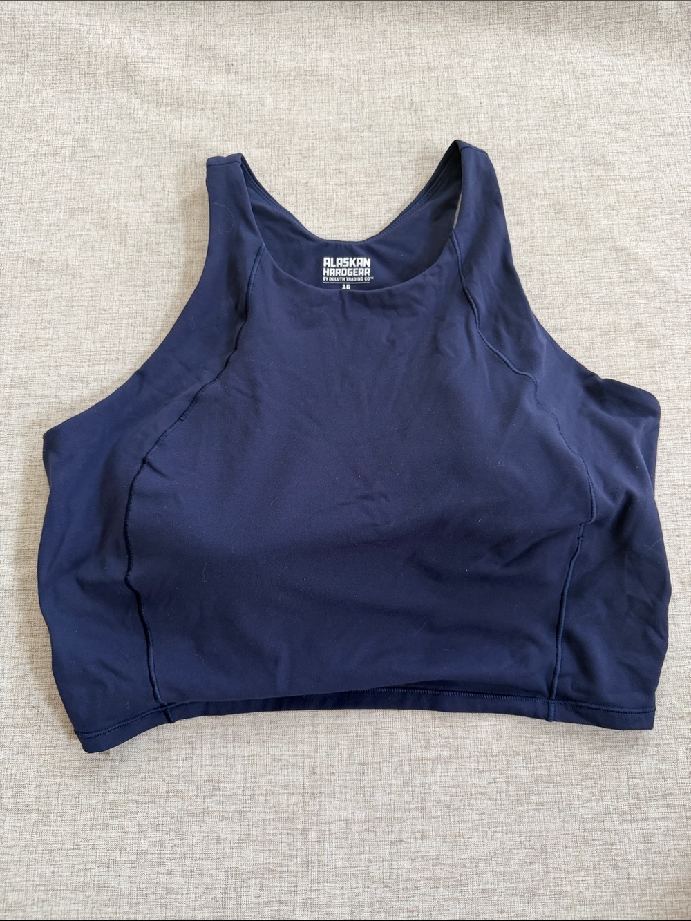 Duluth Trading Women's AKHG Trail Tech Longline Wireless Bra Tank Blue Size 16